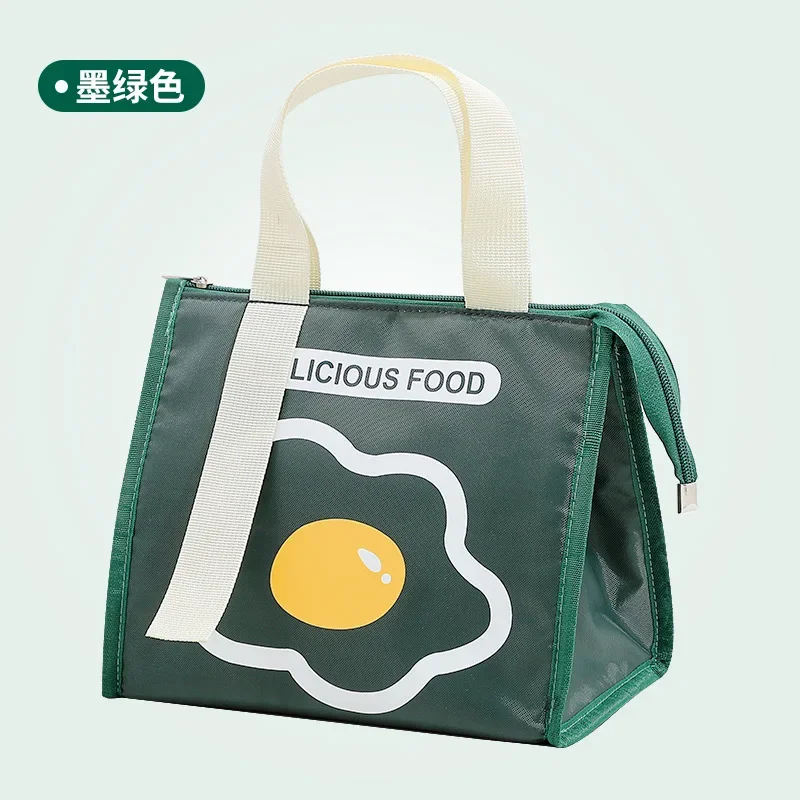 High-Capacity Portable Insulated Lunch Bag Women/Kid Picnic Work Travel Food Thermal Storage Container Bento Box Cooler Tote Bag: Dark Grey