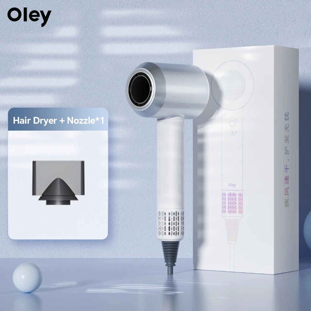 Oley-secador de pelo eléctrico, anión de secado rápido, cuidado del cabello, electrodomésticos de alta velocidad, herramientas de estilismo para el cuidado Personal, multifunción: Verde claro / EU
