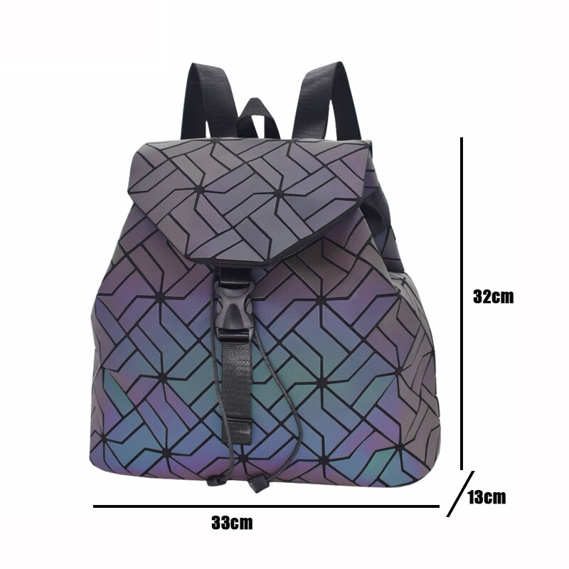 Mochilas de lujo para mujer, bandoleras de , luminosas, geométricas, escolares, holográficas