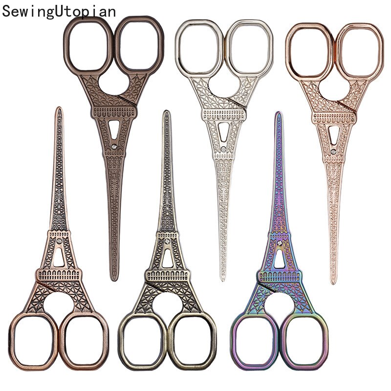 Ciseaux Vintage tour Eiffel en acier inoxydable 14cm, ciseaux à coudre Vintage Antique pour la couture et la couture
