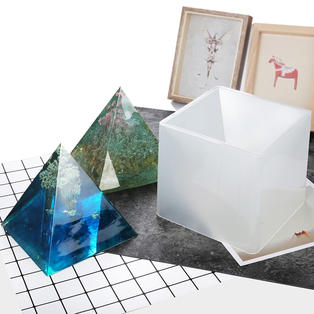15CM DIY Super Large Pyramid Frame Set Triangle Silicone Mold Mould Resin Craft Jewelry Crystal With Plastic Making Tools