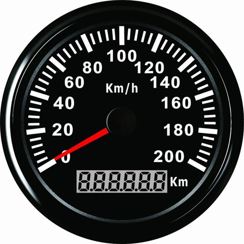 120 Km/h 200 Km/h Gps Snelheidsmeter 85Mm Waterdichte Meter Gauge Met Backlight Voor Auto Motor Motorfiets Marine: 200KM-BN
