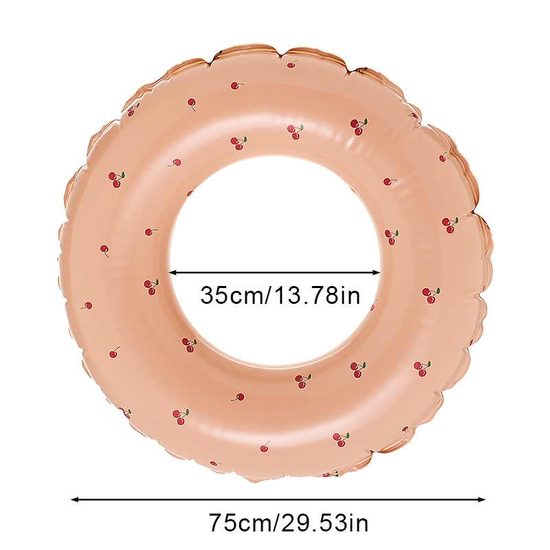 Inflatable Circle For Children Circle Swimming Kids Floaties Inflatable Swimming Ring Pool Accessories Inflatable Pool Toys: cherry 90