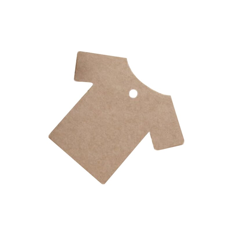 100Pcs 5.5*7Cm Kleding Vorm Kraft Verpakking Label Wedding Party Label Prijs Cards Bakken Prijskaartjes Tags/Labels