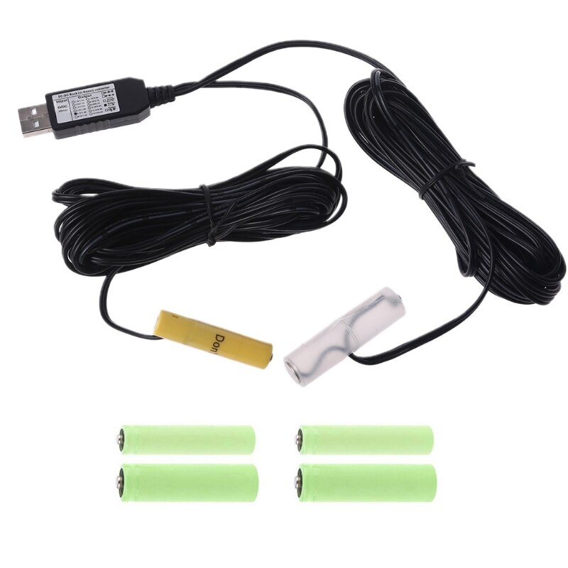5V USB Mains Convert to 4.5V AA AAA Battery Eliminator Can Replace 3pcs Battery T5UA