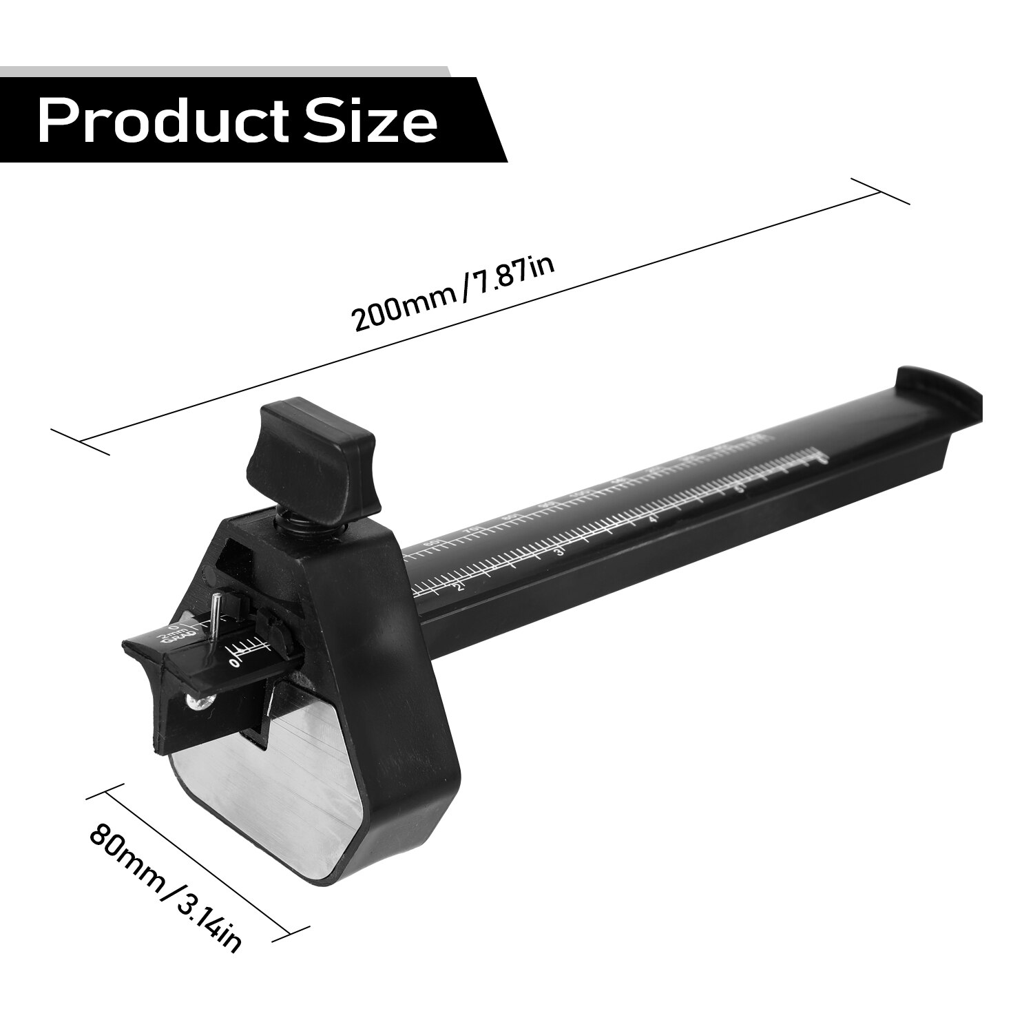 Manual Marking Gauge Scale Ruler 150mm Carpentry Adjustable Screw Woodworking Measuring Tools