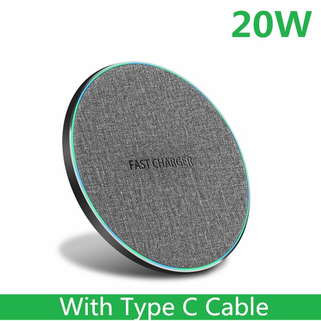 30W Qi Draadloze Oplader Dock Voor Samsung S20 S21 Note 10 20 Iphone 12 11 Xs Xr 8 Airpods pro Type C Inductie Snel Opladen Pad: 20W