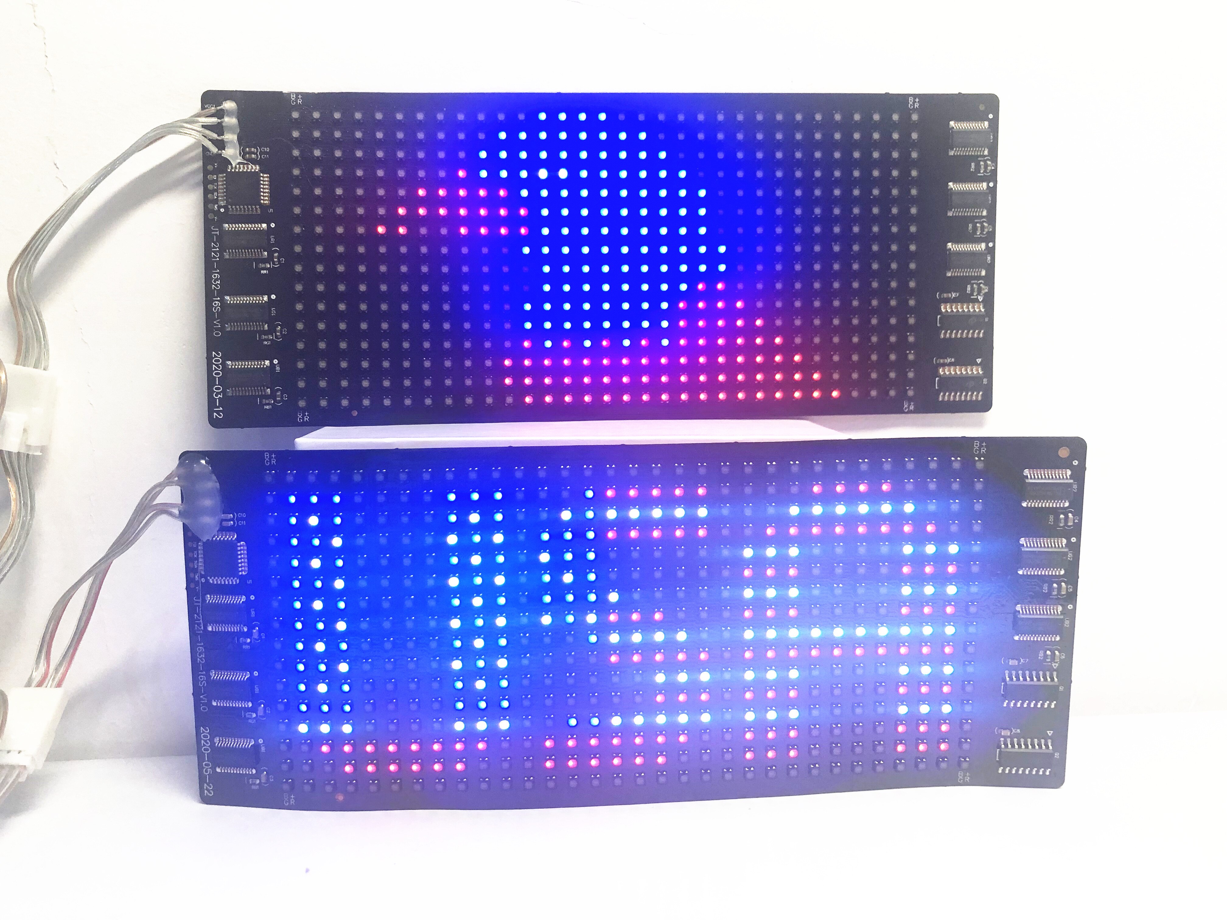 Bluetooth Programmable Rgb Flexible Led Module 16*32 Pixel Display Matrix Sign Android Ios Application Control Led mask Screen