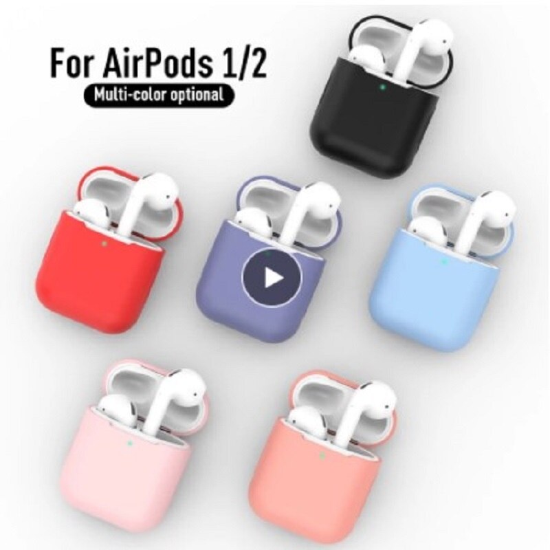 Funda protectora de silicona anticaída para auriculares, funda colorida para auriculares inalámbricos con Bluetooth, accesorios para Iphone y Airpods