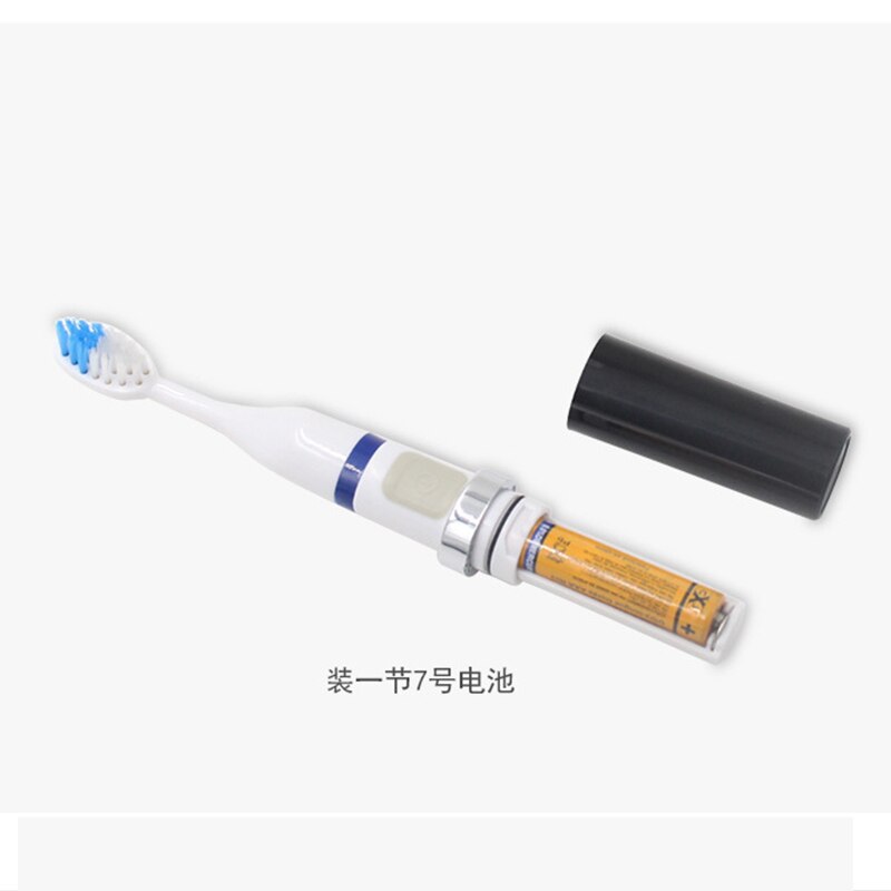 Mini Dry Battery Electric Toothbrush Adults Soft Sonic Automatic Toothbrush With Travel Case
