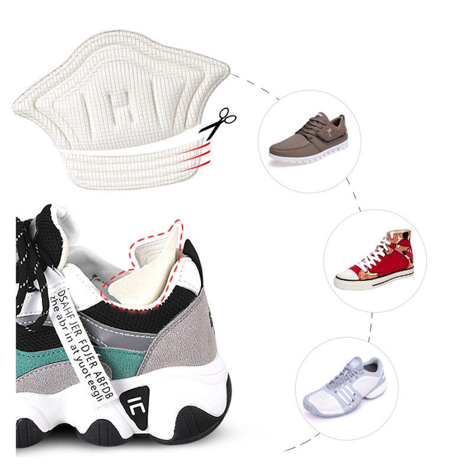 Anti-chute talon autocollants chaussures épaississement réglage Code Anti-usure pied Dec 1st