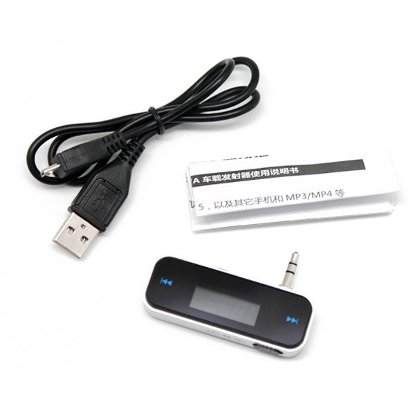 Kebidu-Kit de reproductor MP3 de Radio para coche, transmisor FM inalámbrico con pantalla LCD de 3,5mm, manos libres, Cable Micro USB para teléfonos inteligentes