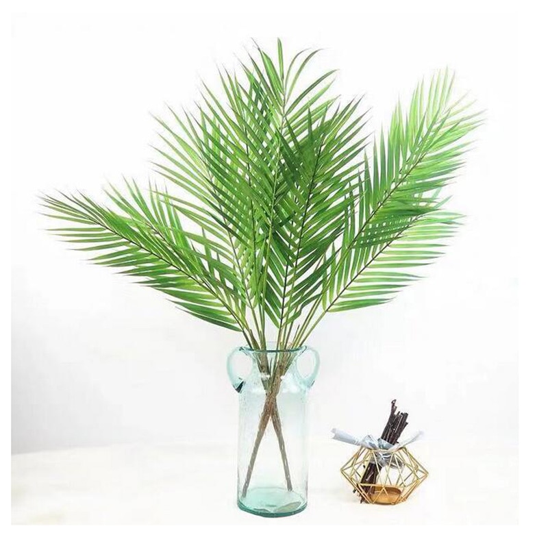 Kunstig bregne planter plast tropisk palme løv gren hjem hage dekorasjon fotografering bryllup dekor blå blader