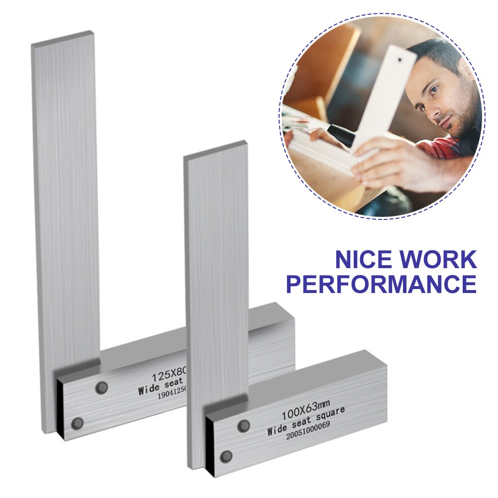 High-precision 90-degree Wide Seat Right Angle Ruler Woodworking L-shaped Square Corner Detection And Measurement Wood Work Tool