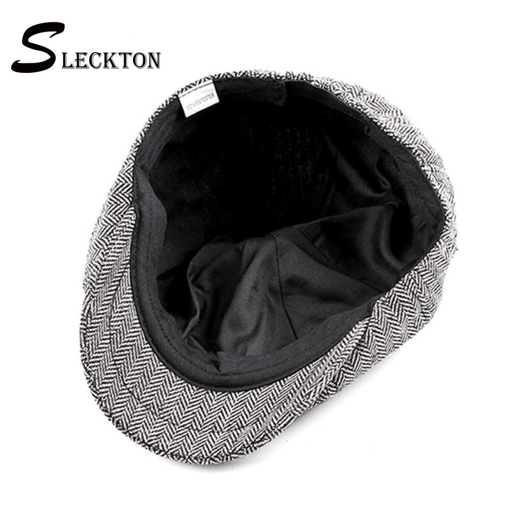 Sleckton peaky skygglapp bra tweed herr basker keps för män casual newsboy kepsar åttkantiga hatt visir casquette