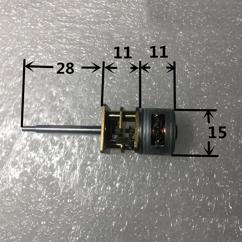 DC 5V 2-Phase 4-draht 15mm Mini voll metall Getriebe 28mm Lange Welle Getriebe stepper Motor- Mikro Präzision treten Motor-