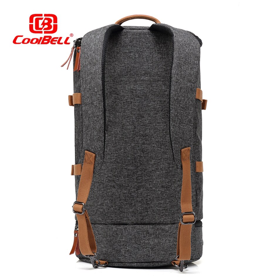 men's backpack round bucket outdoor travel backpack large capacity multi-function outdoor sports backpack