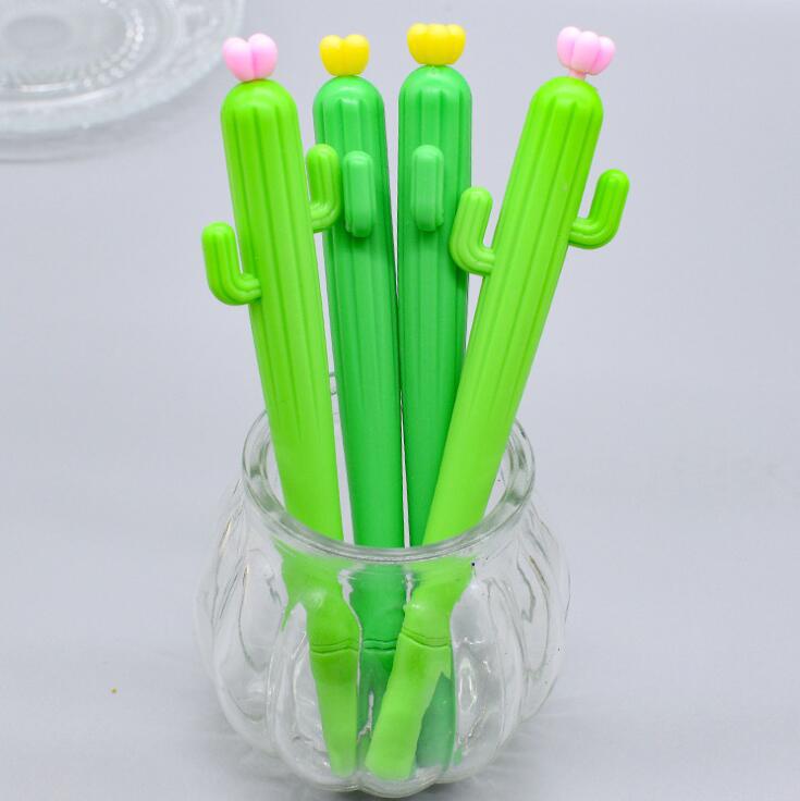 bolígrafo de gel en forma de cactus lindo 0,5mm negro tinta Neutral pluma oficina útiles escolares de escritura papelería