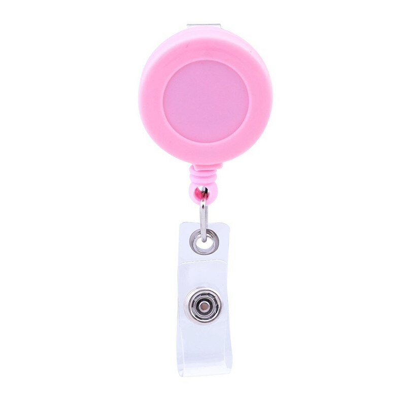 1 Pcs Retractable Ski Pass ID Card Badge Holder Reel Pull Key Name Tag Card Holders Recoil Reels for School Office Company: Rose Red