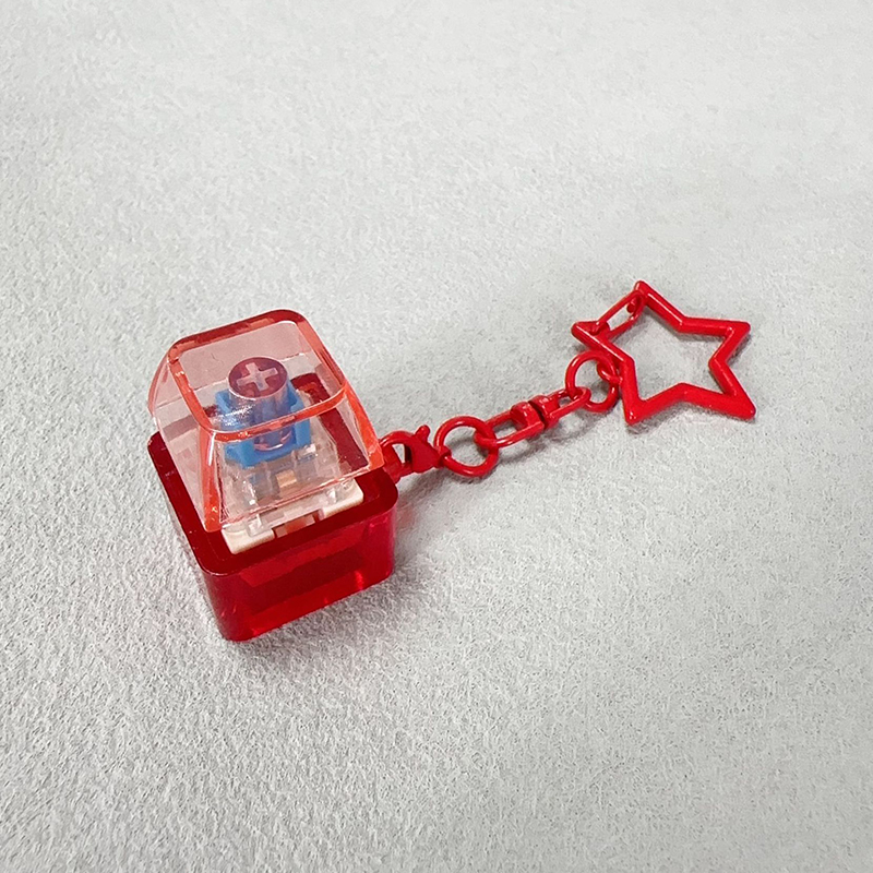 1/4/5/9 toetsen mechanisch toetsenbord as tester knop toetskap sleutelhanger toetsenbord sleutelhanger speelgoed vinger toetsenbordkapjes speelgoed: Lichtblauw