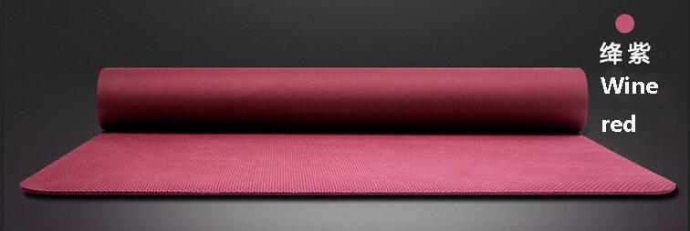 3.5mm Rubber Yoga Mat - 183x66cm - Non-Slip Exercise & Pilates Pad - Includes Bag: Burgundy