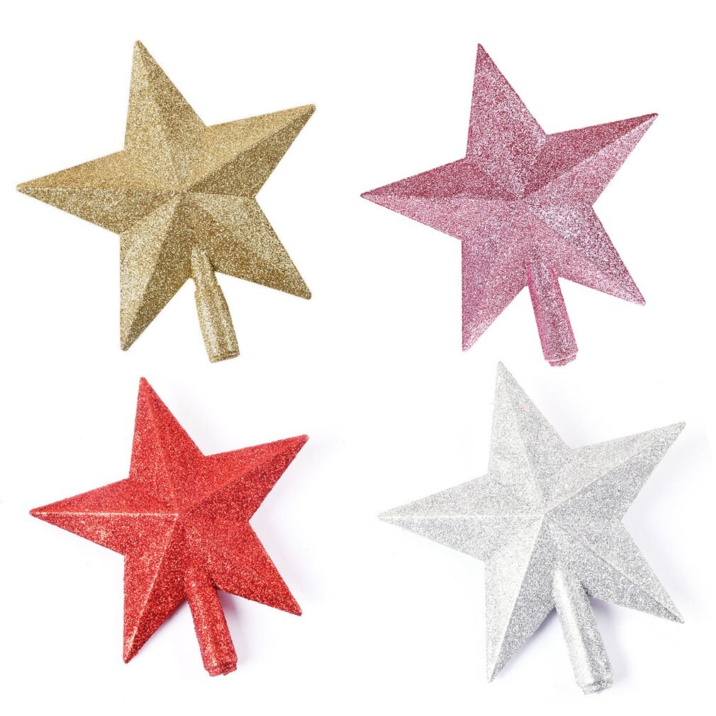 Christmas Tree Top Star 3D Five-point Star 15cm Christmas Home Table Topper Christmas Decoration Merry Christmas