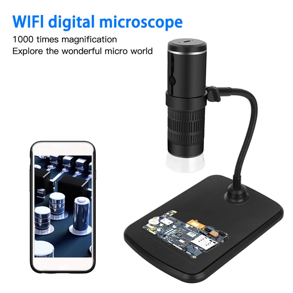 1000X Digitale Microscoop Hd Usb Wifi Microscoop Mobiele Telefoon Microscoop Camera Voor Smartphone Pcb Inspectie Gereedschap 1080P Led
