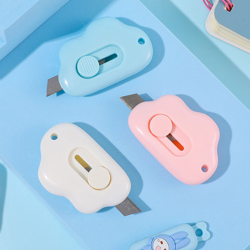 6Pcs Plastic Paper Cutter Adorable Wallpaper Cutter Express Box Cutting Tool