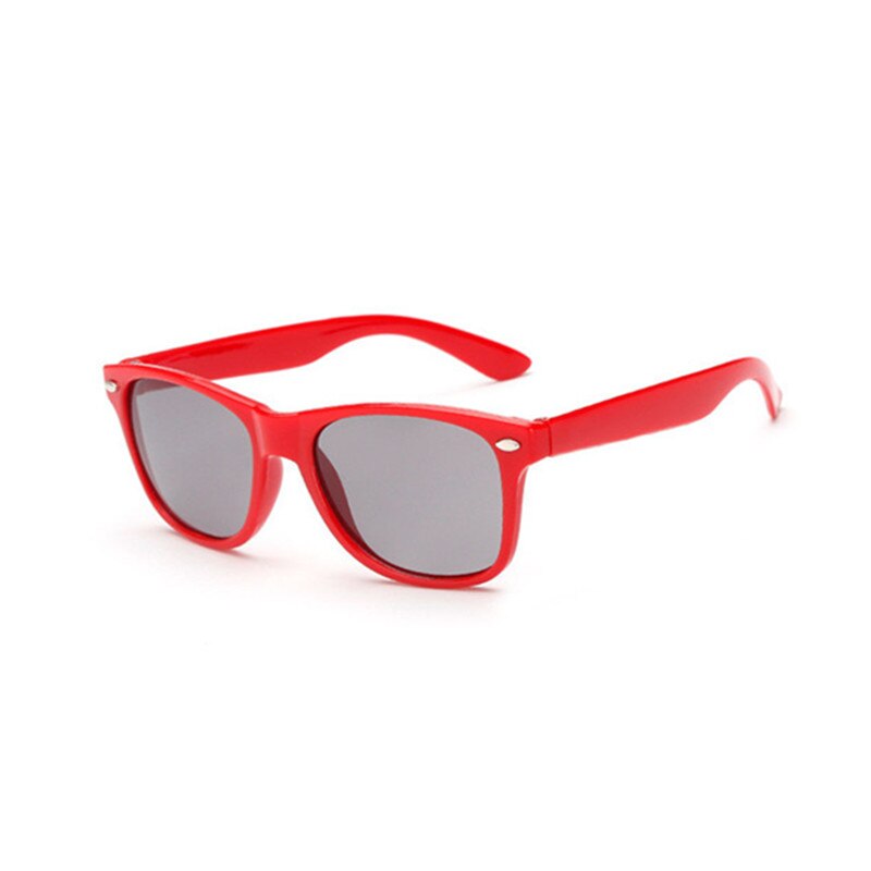 2022 mærke børn solbriller børn sorte solbriller anti-uv baby solafskærmende briller pige dreng solbriller: Rød