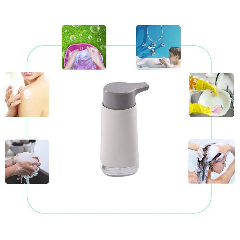 Plastik sæbedispenser, håndsæbedispenser, alsidig 10.5oz genopfyldelige pumpeflasker, perfekt til dispensering af hjemmelavet lotion