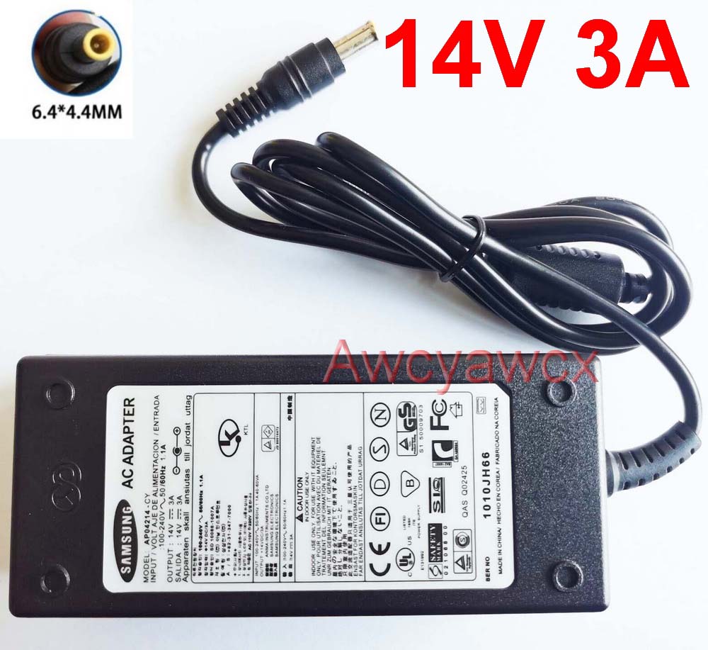 Adaptador de alimentación Para Samsung SyncMaster, Monitor LCD de 14V, 3A, 2.14A, 1.78A, 1.43A, BX2235, S22A100N, S19A100N, S22A200B, S22A300B