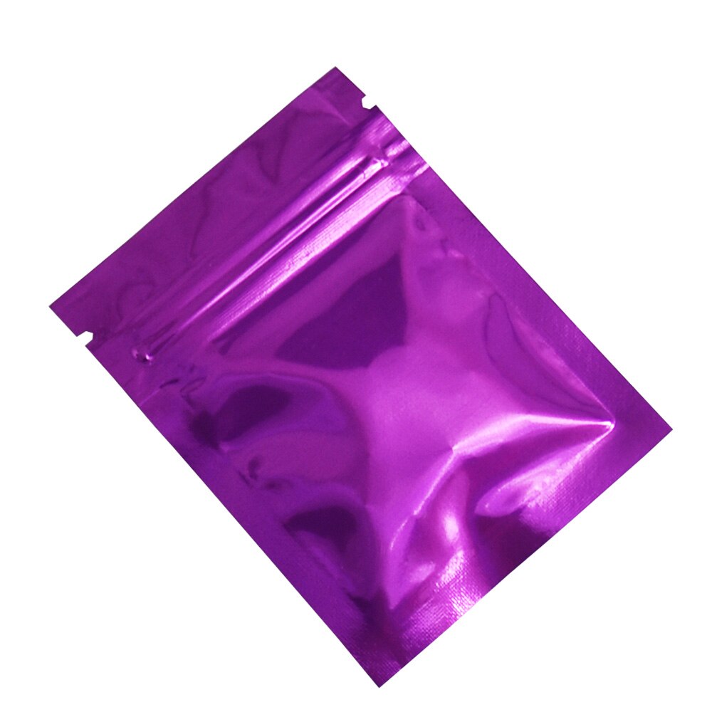 500 Pieces 6x8cm Small Reclosable Zip Lock Bags Colorful Flat Self Seal Aluminum Foil Bags Coffee Powder Sample Mylar Bag
