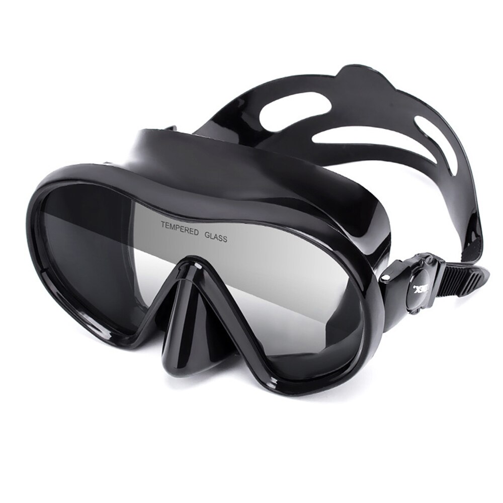 Scuba Diving Mask Set Anti Fog Goggles with Snorkel Glasses Tube Adjustable Strap for Women Men Adult Swimming Mask: black mask