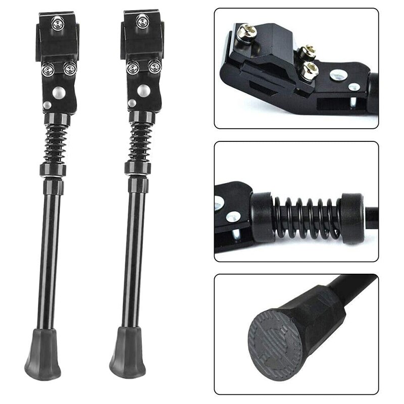 2 Pack Bike Kickstand Adjustable Universal Bicycle Stand Support For Mountain Bike 16 20 24 26 Inches and Road Bike 700