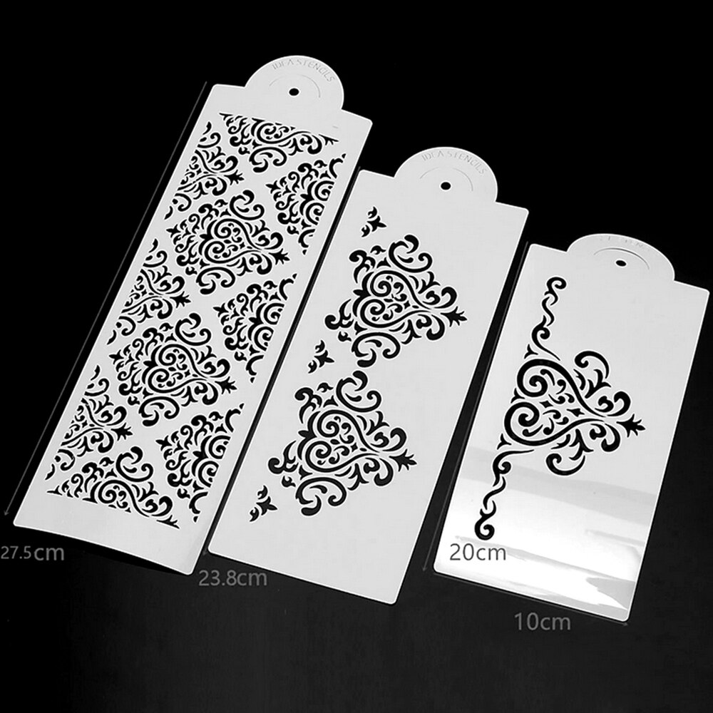 3 stks/set Stencil Fondant Cake Decorating Gereedschap Mold gebak Bakken Gereedschap Decoratie voor Cake