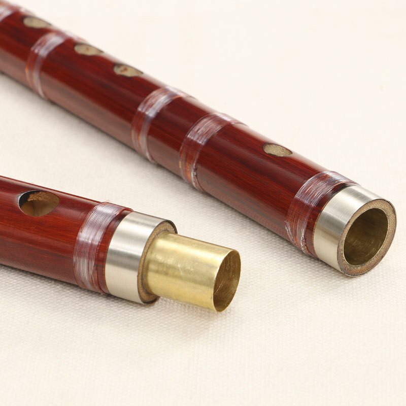 Bambusfløjte træblæsere fløjter musikinstrumenter cdefg key kinesisk dizi transversal flauta: E-tast
