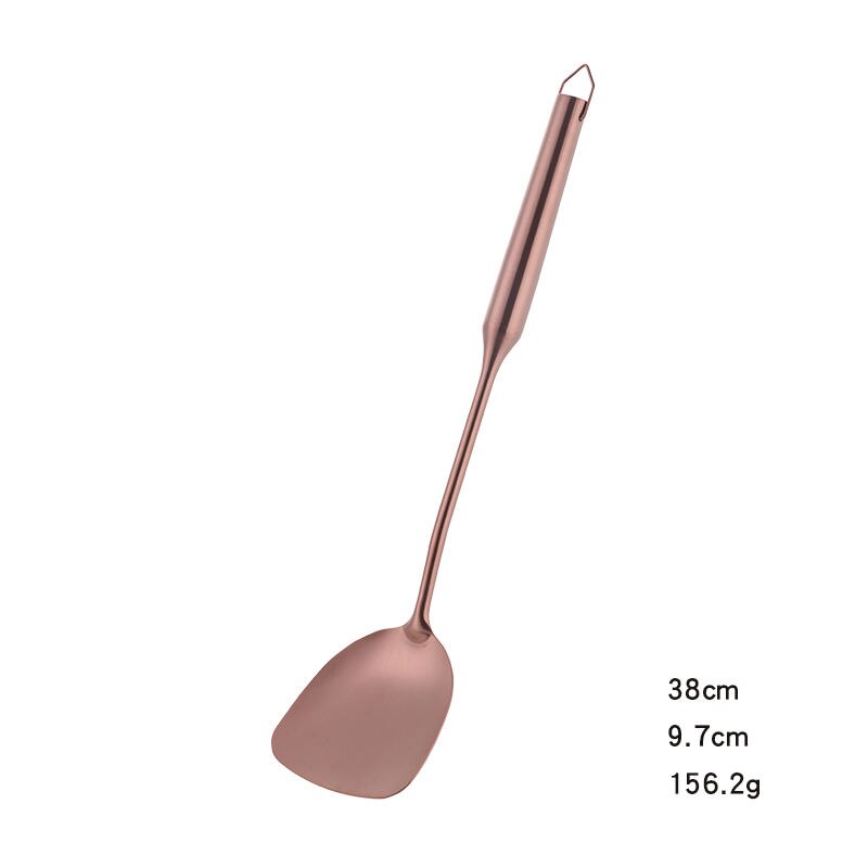 Rose Gold Stainless Steel Spatula Skimmer Ladle Turner Rice Soup Spoon Kitchen Accessories Cooking Tool Serving Utensil Set: I