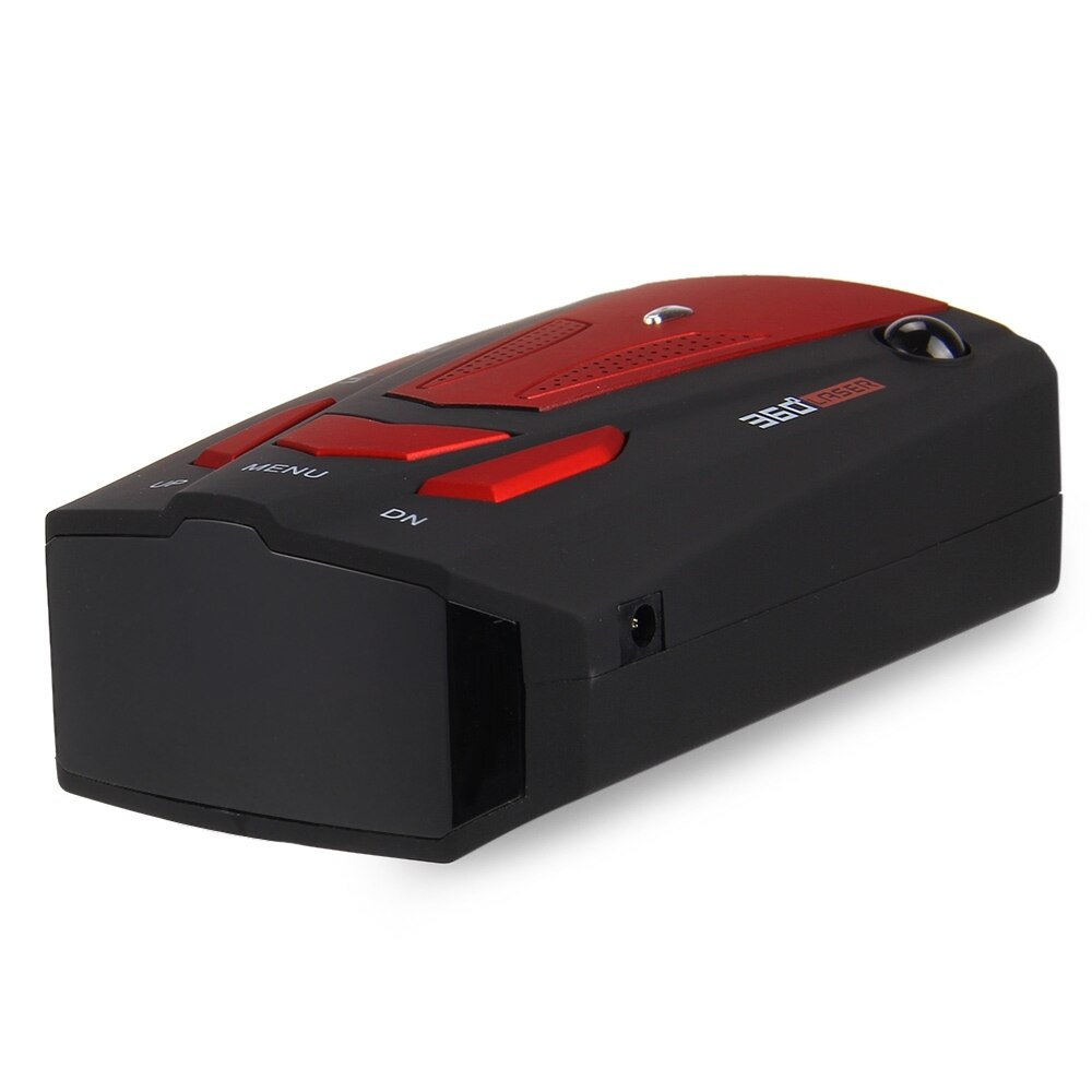 V7 Blauw/Rood Auto Radar Detector 360 Graden 16 Band Scannen LED Display Auto Detectoren Engels/Russisch Voice alert Waarschuwing: Red