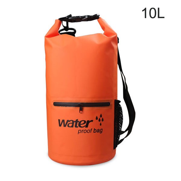 10L 20L Mergulho Natação Ao Ar Livre Saco De Armazenamento De Compressão À Prova D' Água Dry Bag Mochilas Das Mulheres Dos Homens Da Moda de Surf Para Rafting Caiaque: Orange 10L