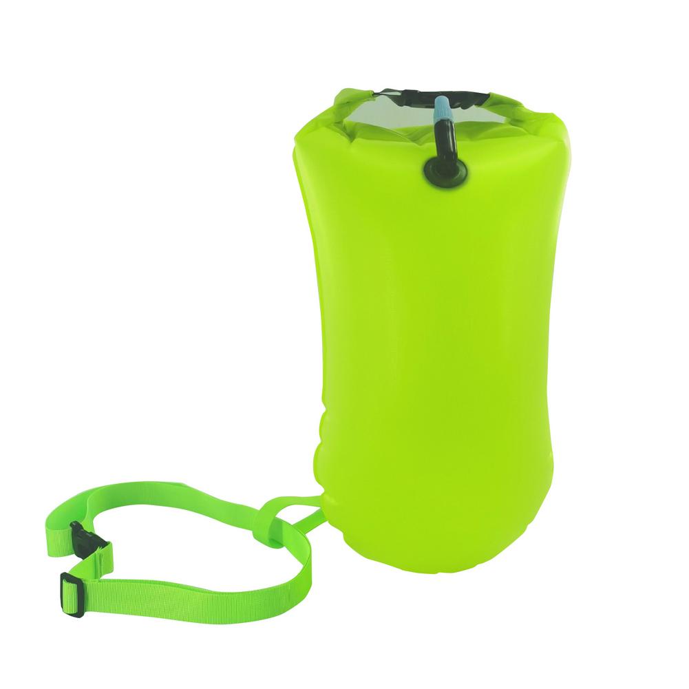 10L Zwemmen Boei Waterdichte Drijvende Opblaasbare Droge Opbergtas Outdoor Duiken Compressie Opslag Waterdichte Tas Voor Rafting Kajak: Fluorescent Green