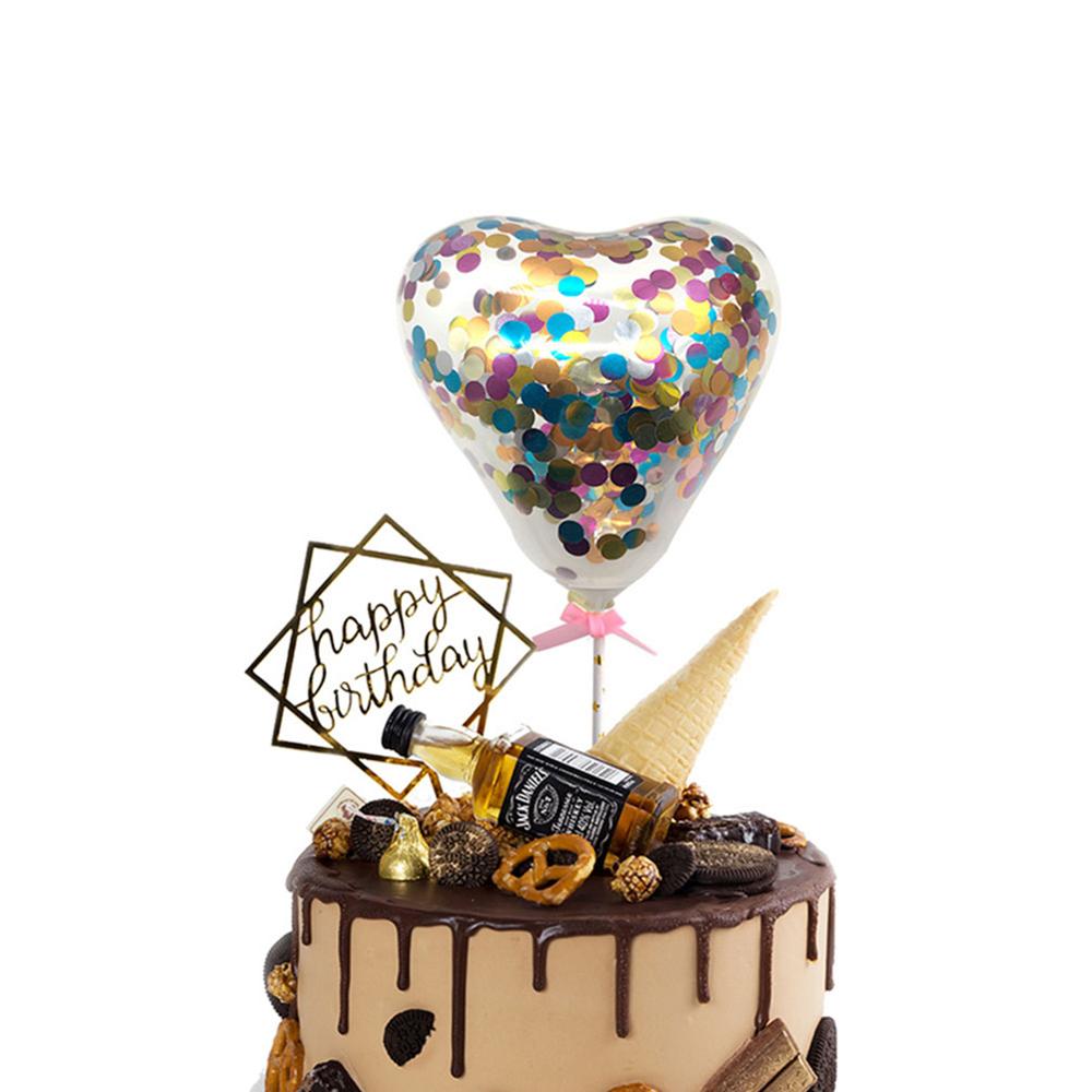 10 stk/pakke 5 tommer konfetti kage ballon lille hjerte gennemsigtig ballon til fødselsdagsfest bryllup dekorationer indretning