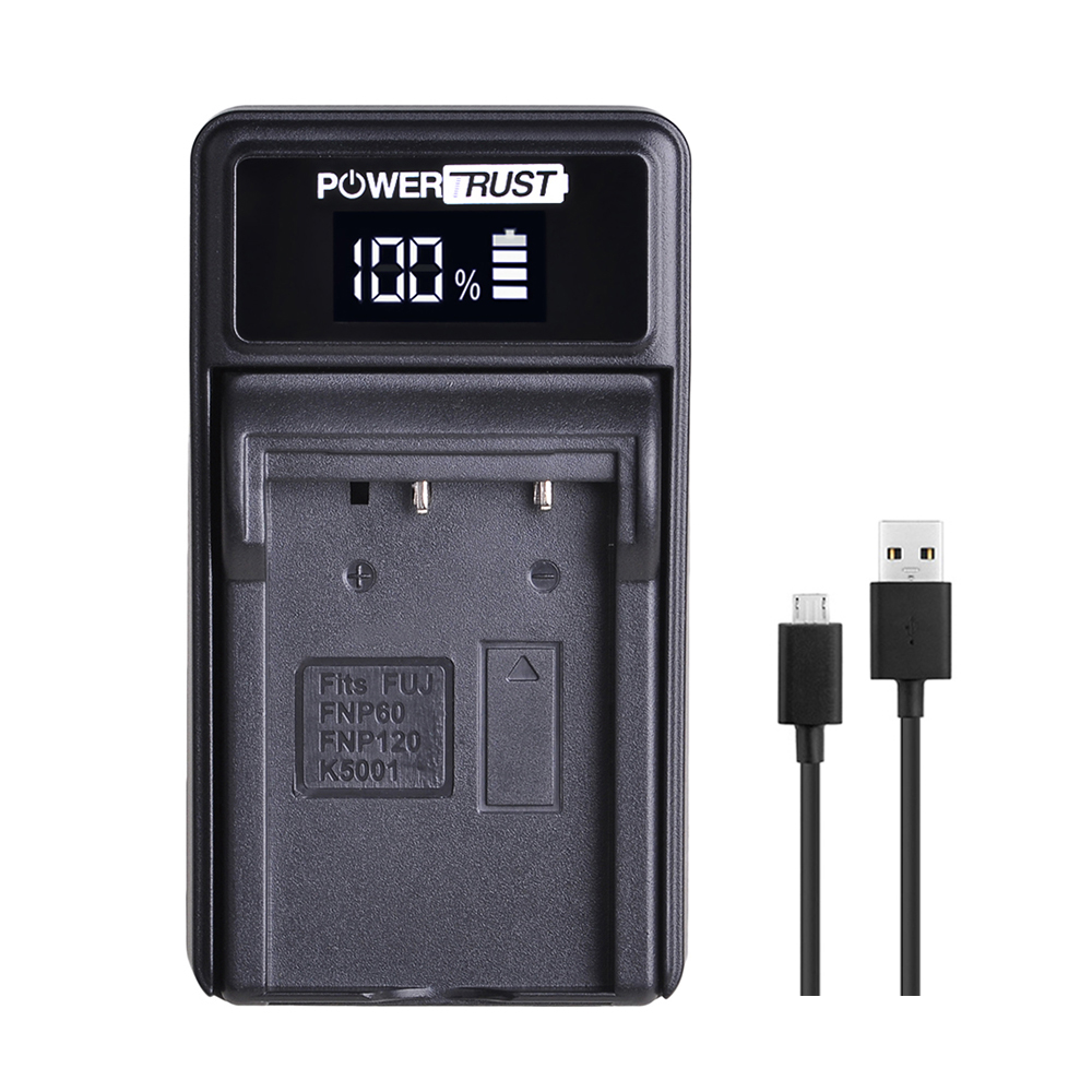 KLIC-5001 DB-L50 Battery + LED Charger for Sanyo DB-L50 Kodak P850 Z760 DX7590 DX7630 Zoom Sanyo DMX-FH1 FH11 HD1000 HD2000
