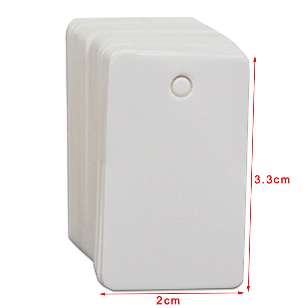 2*3.3cm Kraft Paper Label Rectangle Blank Swing Tag Wedding Party Wish Greetings Card Luggage Clothing Price Hang Tag