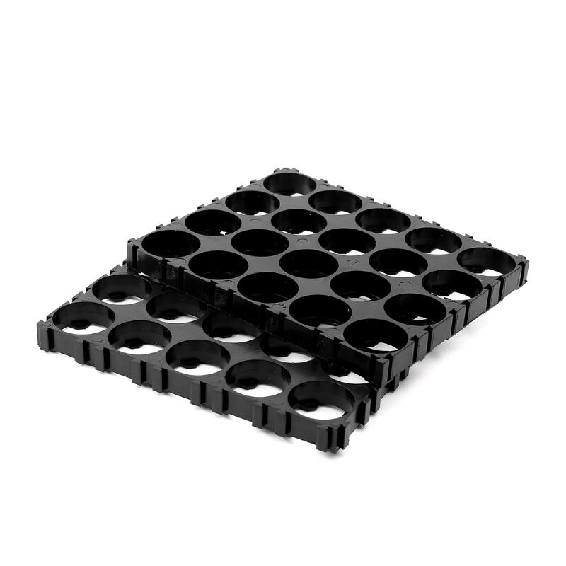 1 Set 10Pcs 18650 Battery 4x5 Cell Spacer Radiating Shell Pack Plastic Heat Holder Black