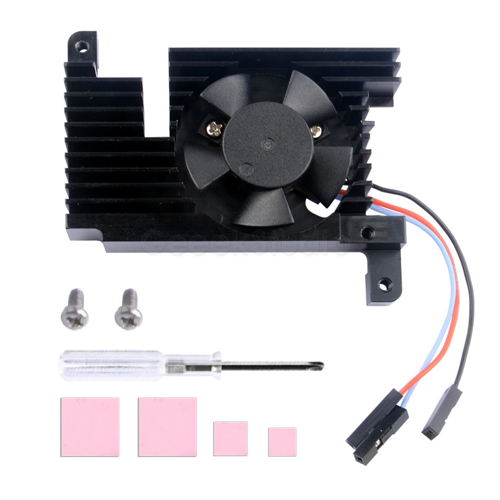 Raspberry Pi 4 Vitesse Réglable Ventilateur Armor Lite Radiateur CNC Extrême Ventilateur PWM Kit Dissipateur Thermique Pour Raspberry Pi 4B