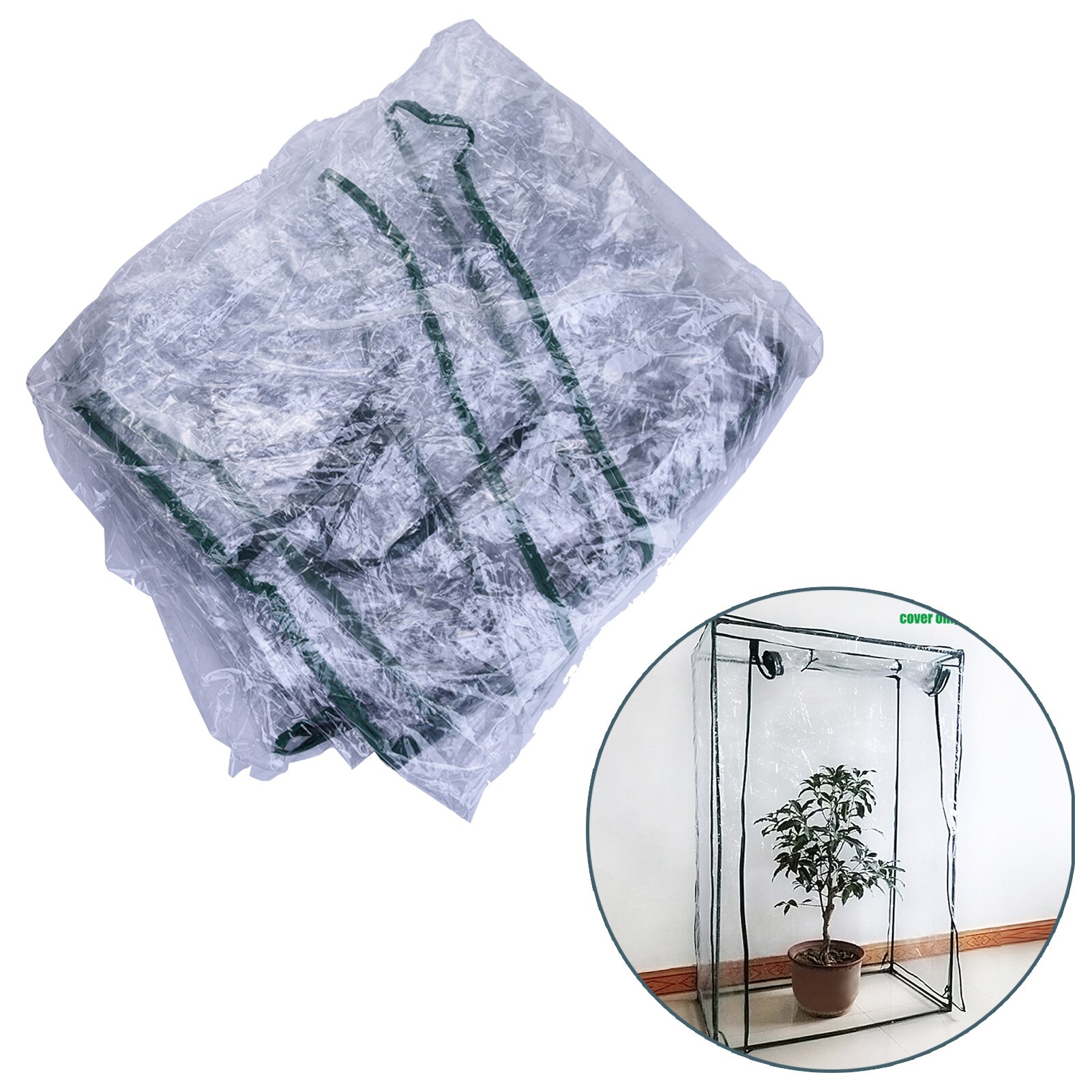 100 * 50 * 150cm Greenhouse PVC Plant Cover Portable Anti-UV Waterproof PVC Plant Cover Tomato Plants Garden Tent Greenhouse