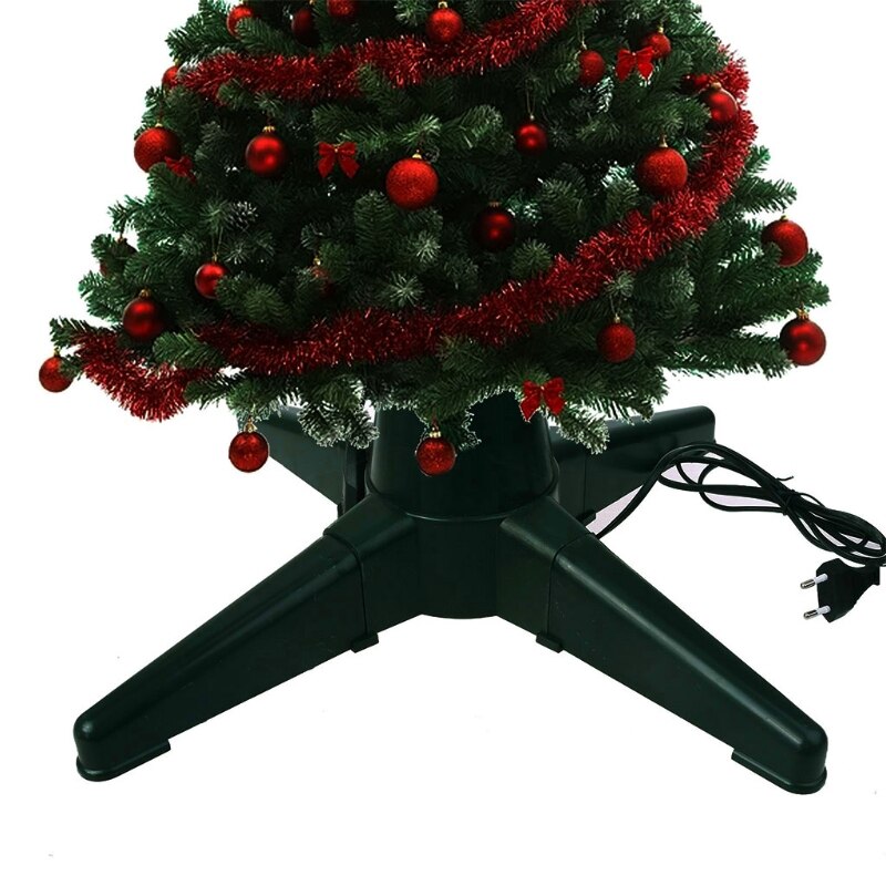 Spina ue 40/50cm albero di natale base rotante elettrica supporto staffa in plastica albero di natale supporto inferiore supporto parti di natale