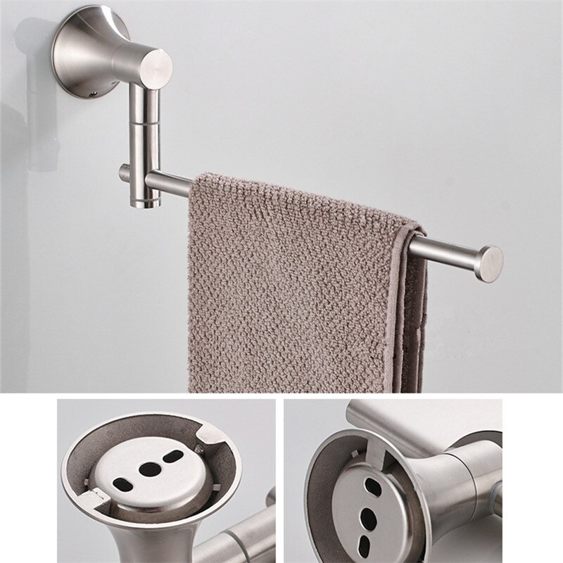 Håndklædestænger børstet nikkel rustfrit stål vægmonteret aktiviteter håndklædestativ opbevaringsstativ badeværelse håndklædestativ rack hardware