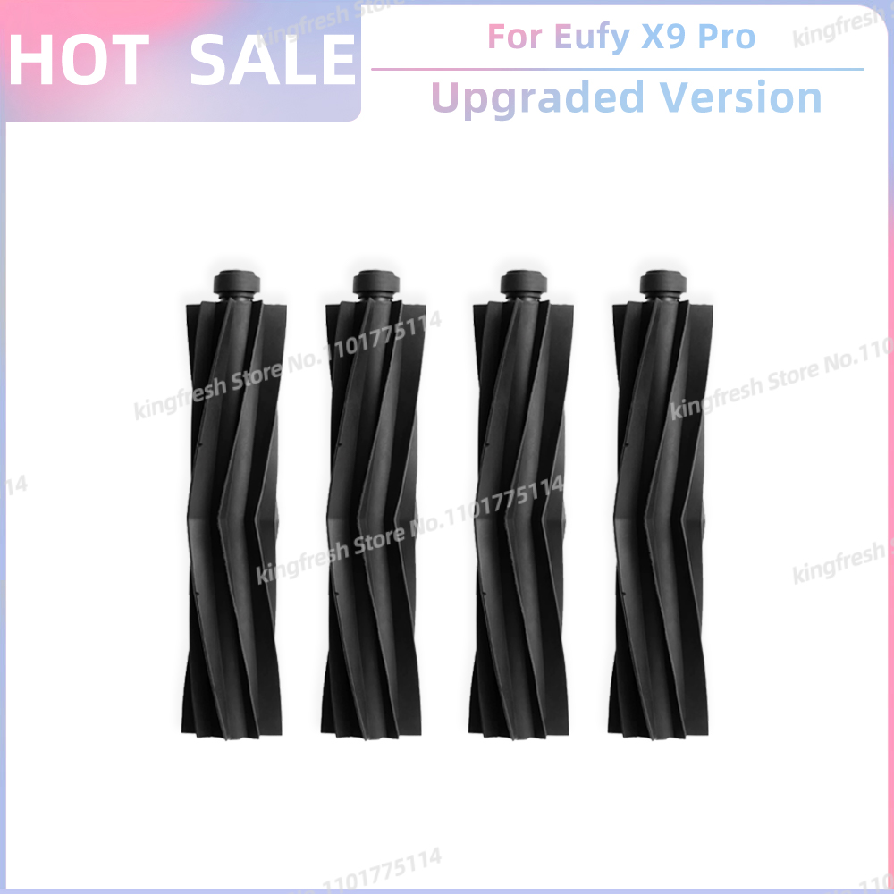 Compatible For Eufy X9 Pro Robot Vacuum Replacement Parts Main Roller Side Brush Hepa Filter Mop Cloth Pad Accessories: Burgundy