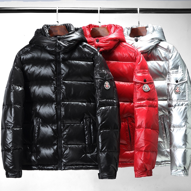 Parkas d'hiver -30 degrés pour hommes, veste parka en duvet de canard 90%  , veste brillante pour hommes, coupe-vent à capuche, épais et chaud, vêtements d'extérieur pour couple